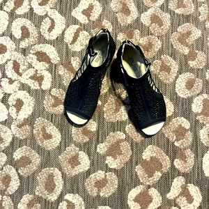 Jambu black wedge sandal.